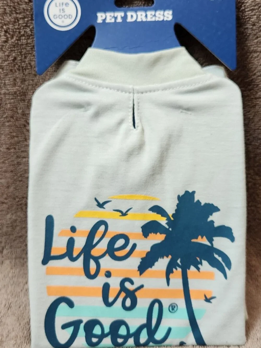 LIFE IS GOOD Pet Dog Ruffled Dress Green Tropical - NEW NWT
